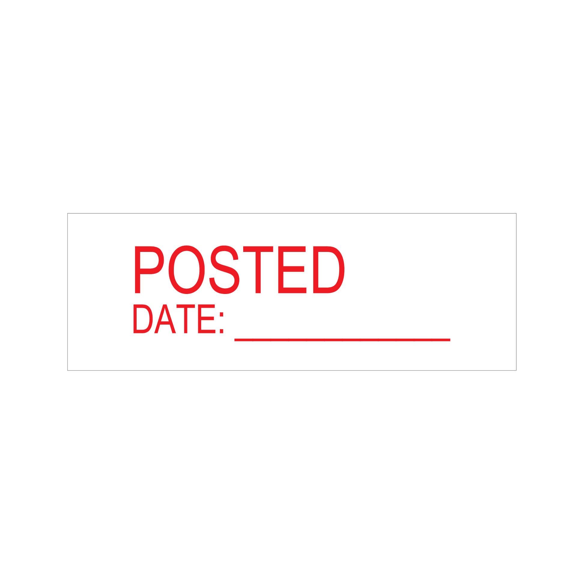 Posted Date Stock Stamp 4911/148 38x14mm | Rubber Stamps Online Singapore